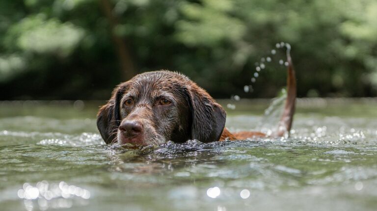 Group Of Friends Form Human Chain To Rescue Dog Stranded In The Middle Of A Flooding Reservoir