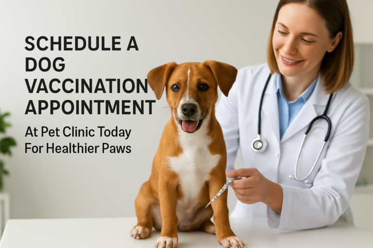 schedule a dog vaccination appointment at pet clinic