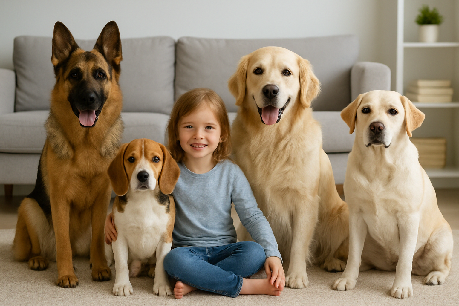 top dog breeds for families with young children