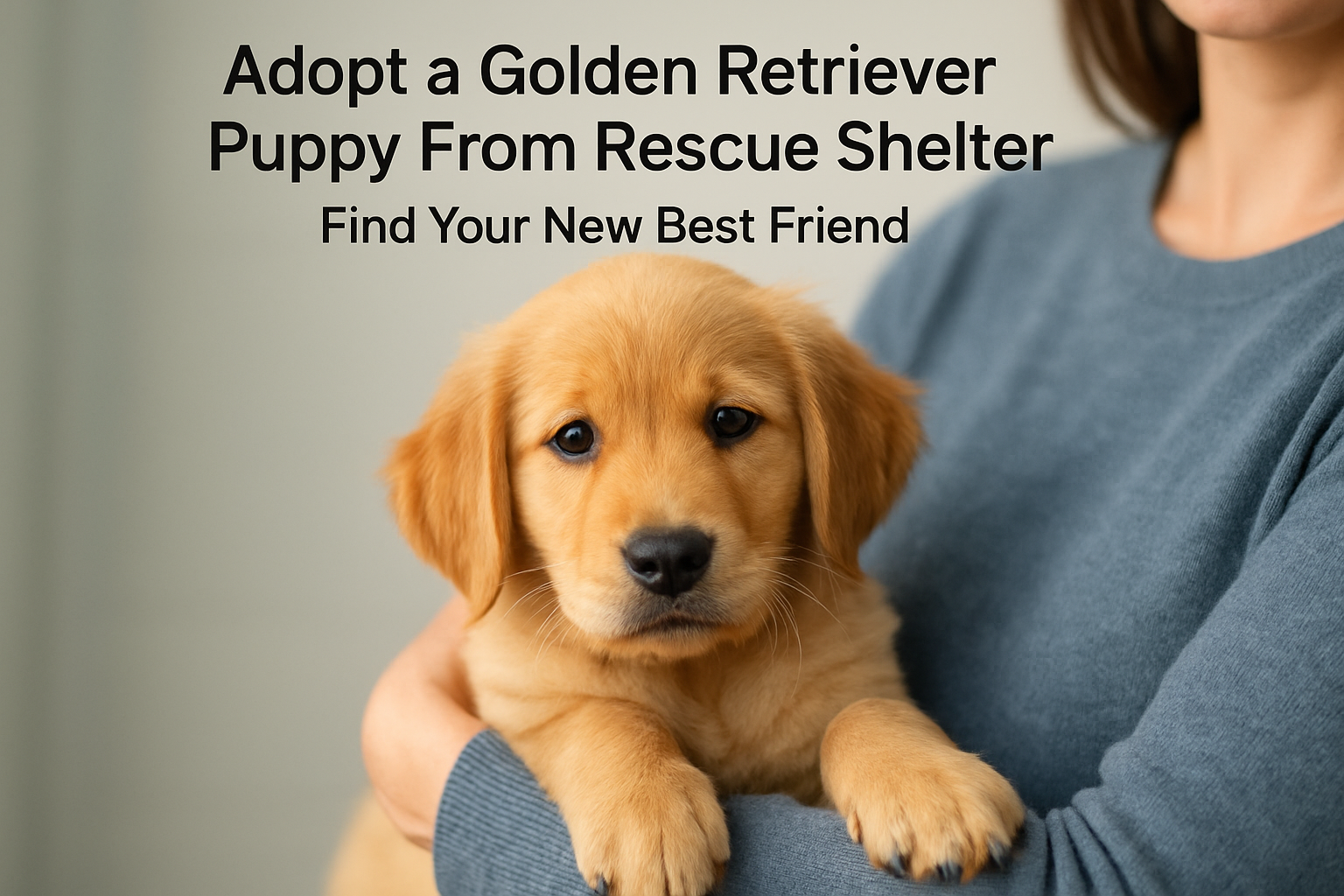 adopt a golden retriever puppy from rescue shelter