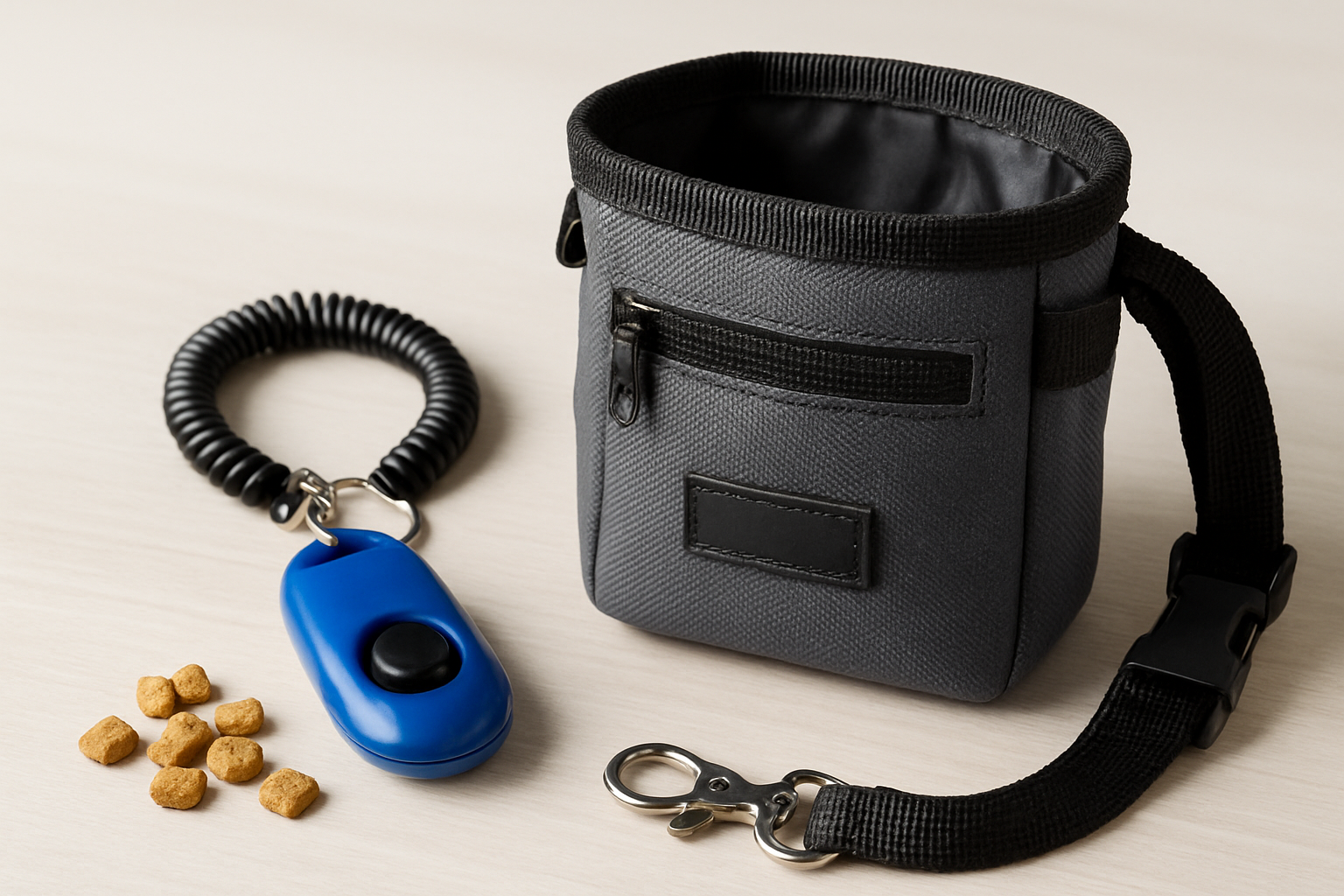 buy dog training clicker and treat pouch set