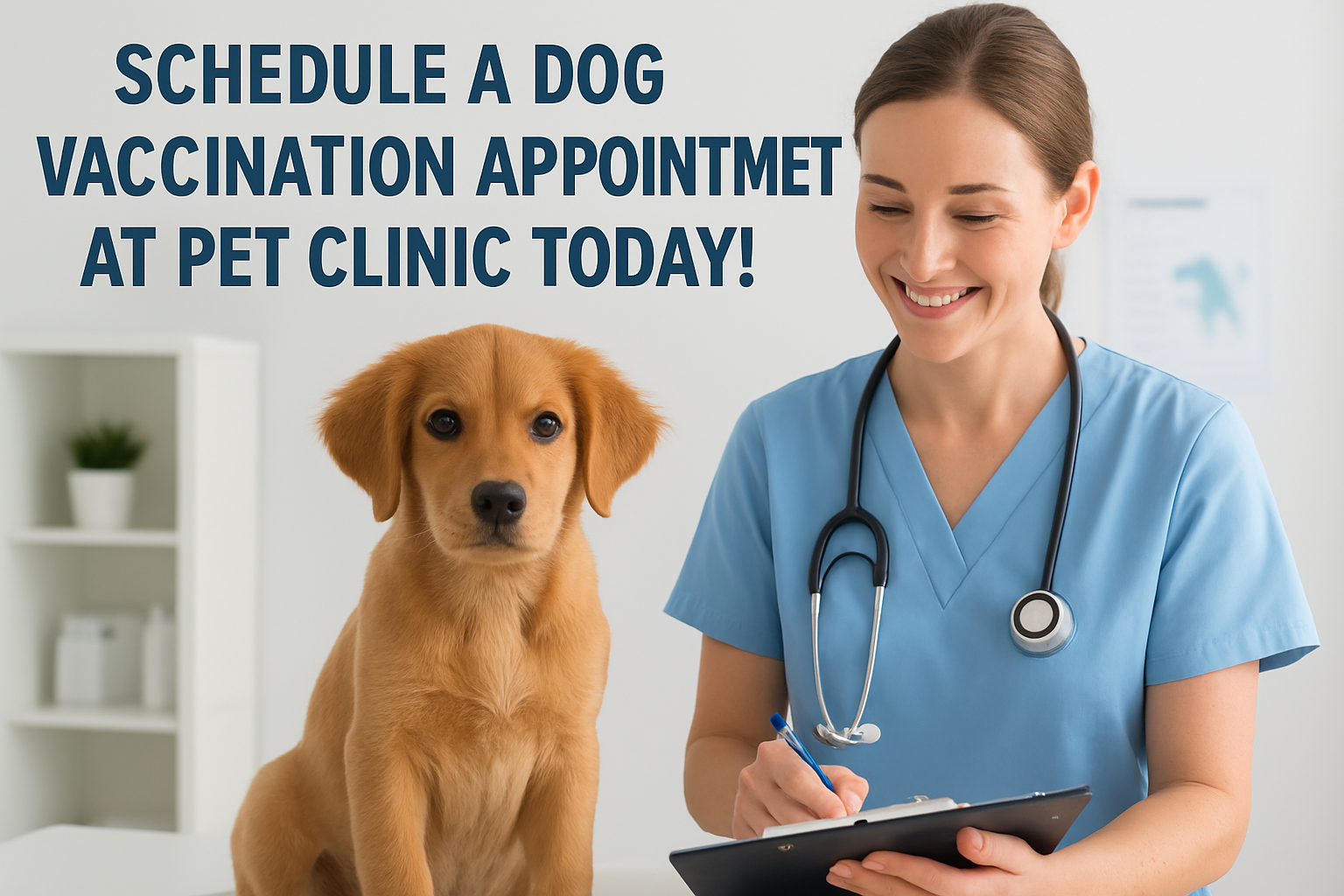 schedule a dog vaccination appointment at pet clinic