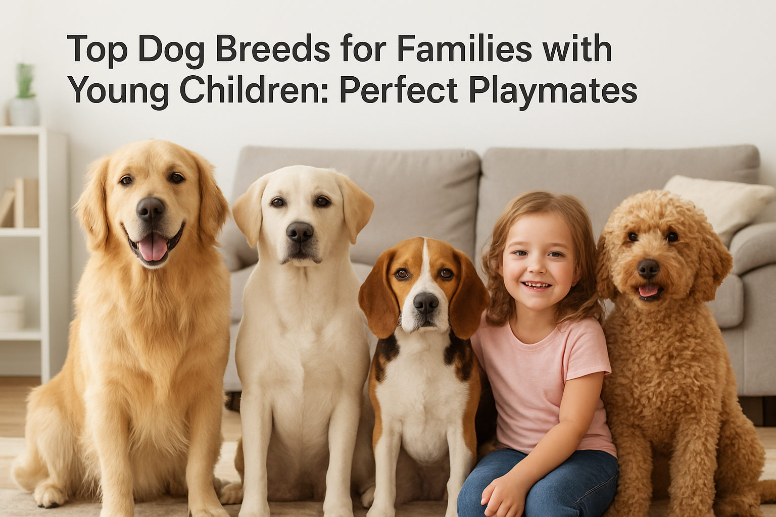 top dog breeds for families with young children