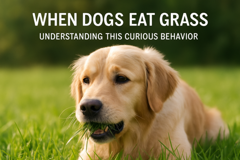 when dogs eat grass