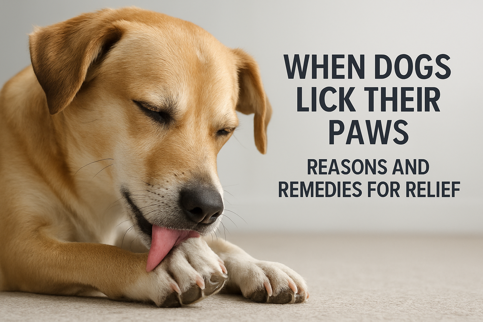 when dogs lick their paws