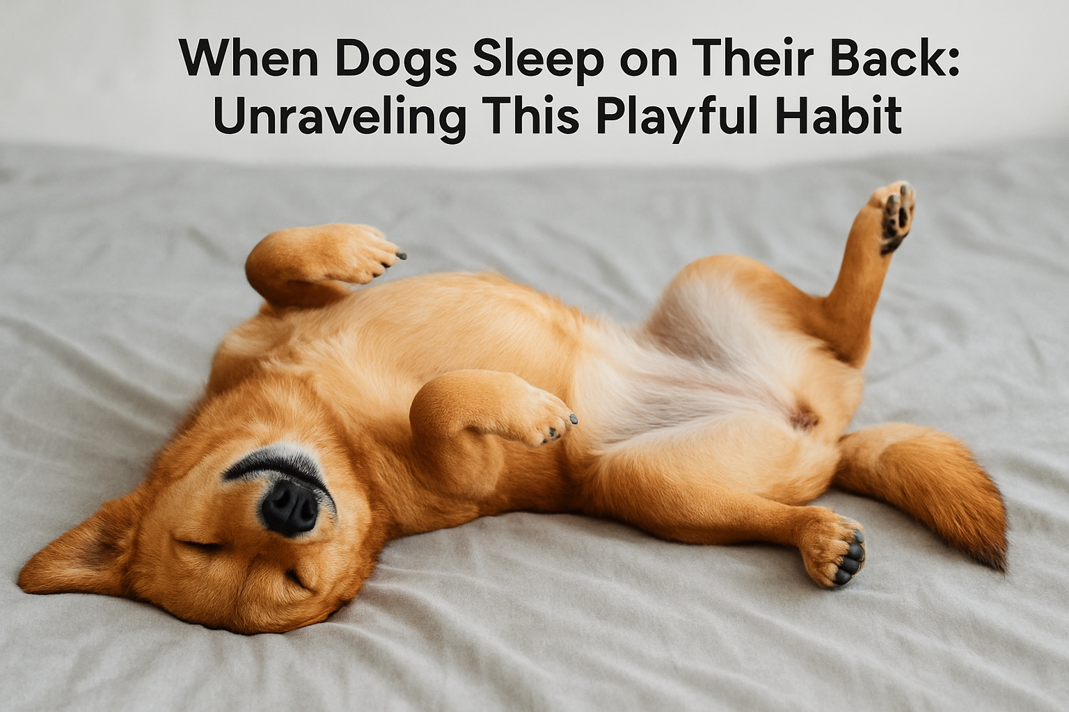 when dogs sleep on their back