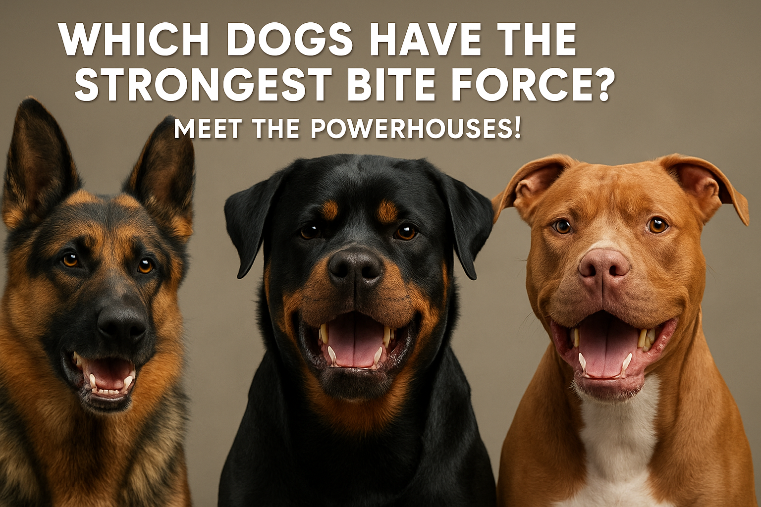 which dogs have the strongest bite force